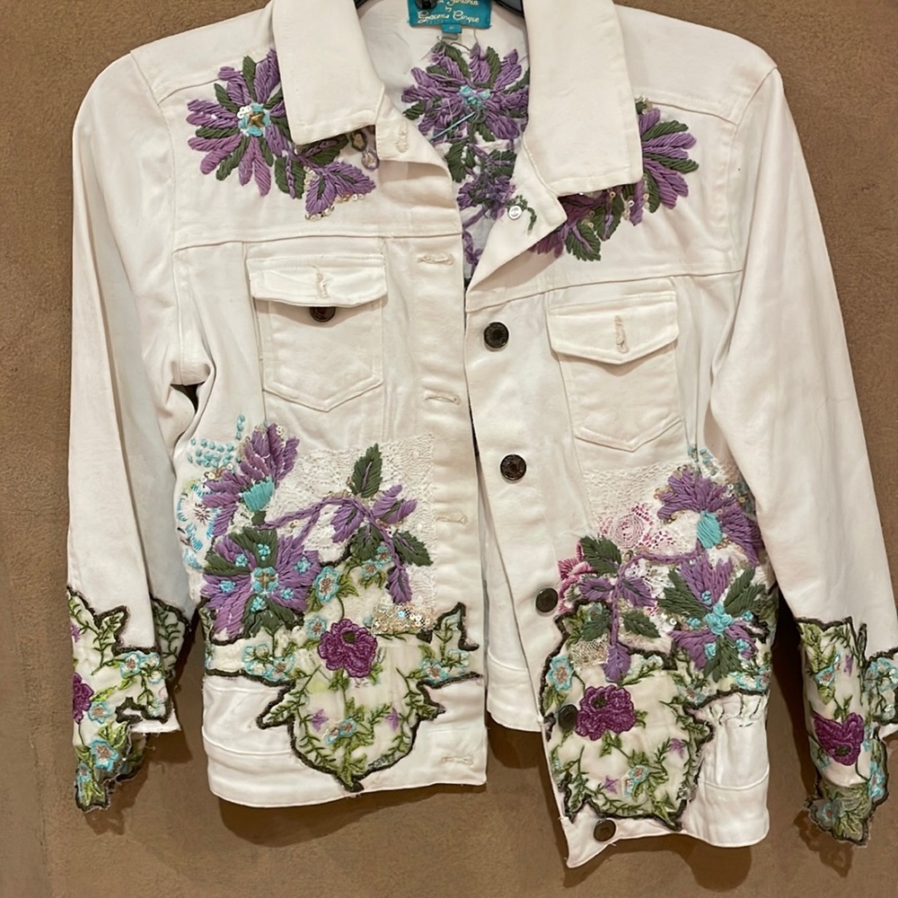 White jeans jacket